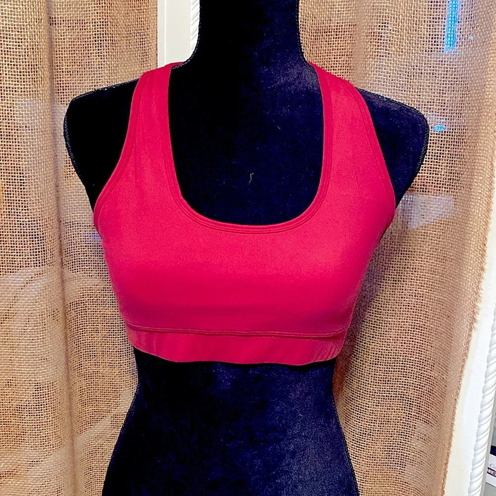Game Day Light and Tight Sports Bra.Size Large, color is more burgundy than red. - Picture 1 of 5